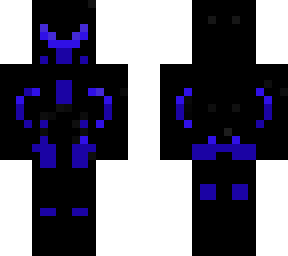 neon blue robot