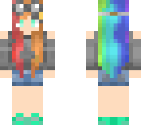 rainbow haired skin