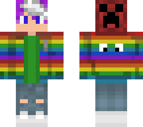 edited but not original rainbow purple hair