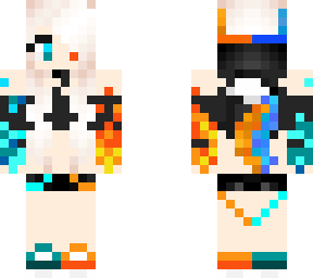 fire and ice fox girl