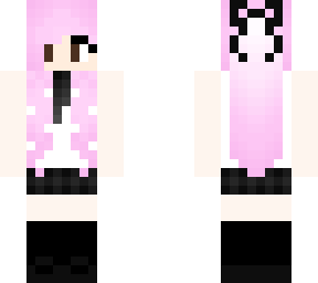 light purple haired sleevless school uniform