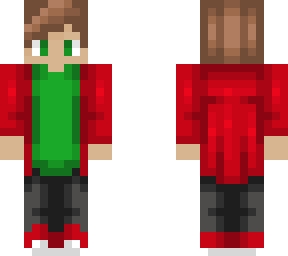 now is a red jacket guy, with something green.