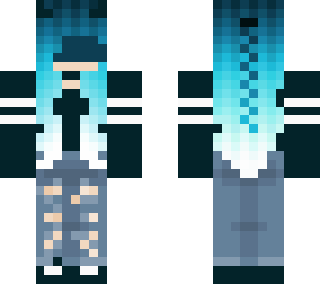 blindfolded blue devil girl