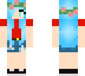 girl whit blue hair