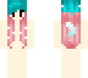 kitty cat with blue and pink hair 2