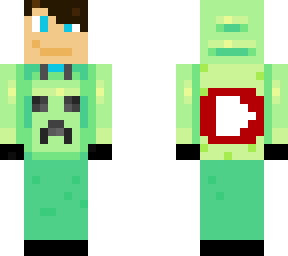 ob-creeper skin remake with blue eyes and blue shirt