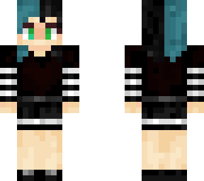 two toned goth girl