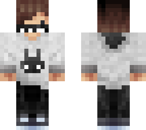 chibi boy black bunny