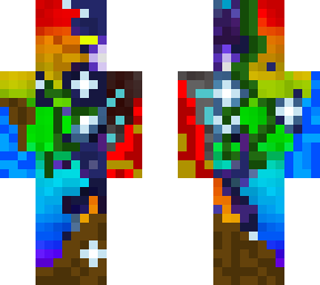 galaxy, rainbow, and elemental steve merge