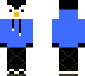 penguin in blue hoodie (with clout glasses) edit