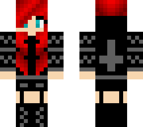 red haired gothic girl