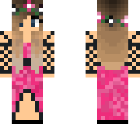 black and pink dress girl