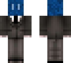blue glitch in suit