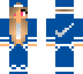 blue nike girl | Minecraft Skin