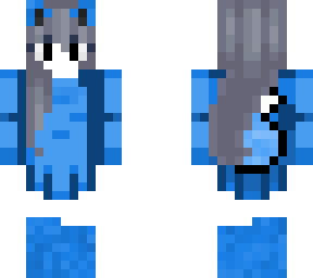 blue wolf girl base