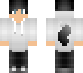 boy with white hoodie