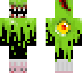 slime monster with bunny slippers