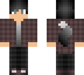 wolf boy with flannel