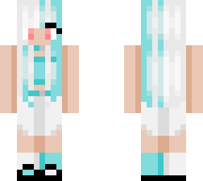 blue & pink kelp girl (twin 1)