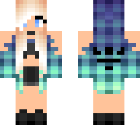 blue plaid girl
