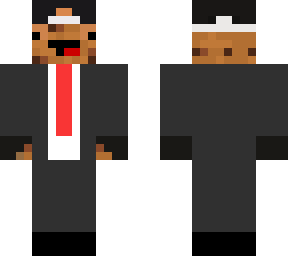 cookie dude in a suit (i don't remember who made the actual skin i mean i was 7)