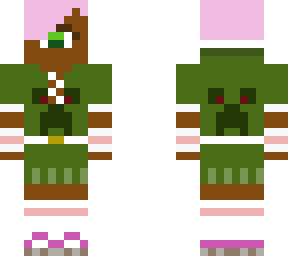 cute cyclops girl with creeper dress