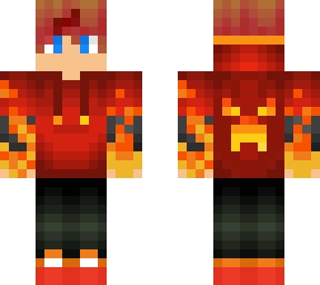 fire boy with blue eyes