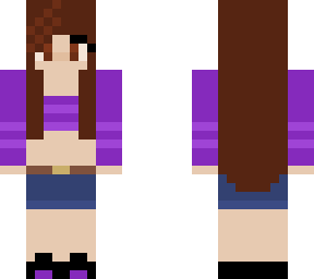 girl with purple clothes