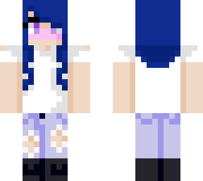 blue haired chic -