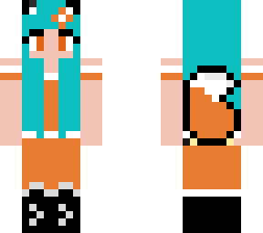 orange and blue fox