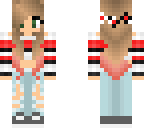 red, white and black girl