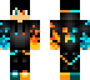 Fire And Water Boy Minecraft Skins - water and fire boy