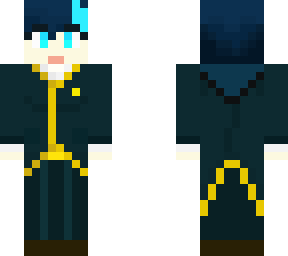 blue/black suit/tail coat