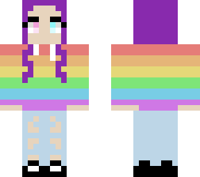 rainbow pastel girl