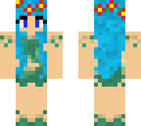blue haired forest nymph