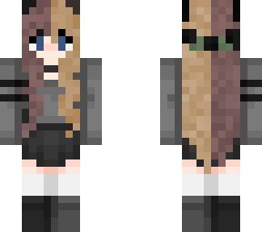 cute two colored hair girl