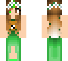 green dress