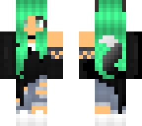 green hair girl