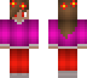 long-hair girl with bright red eyes