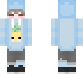 blue pineapple boy hoodie