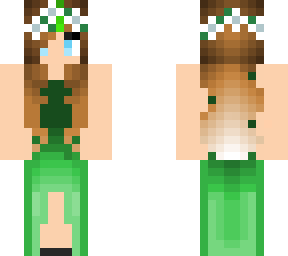 Green dress girl | Minecraft Skin