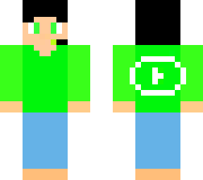 green youtuber boy with mic