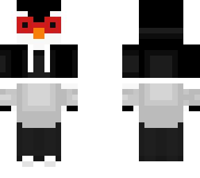 penguin in black and white hoodie (with red clout glasses)