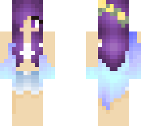 purple and blue summer girl