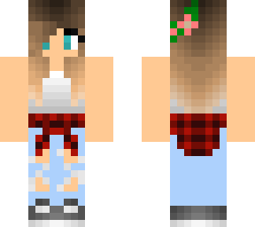 cute floral flanel girl