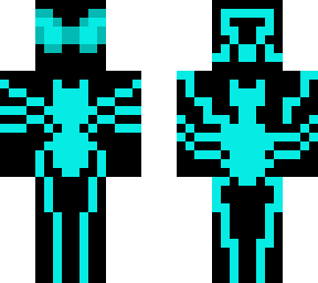neon blue spider-man