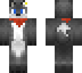 silver foxo with flower uwu