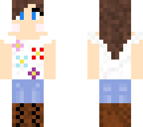 girl in floral shirt