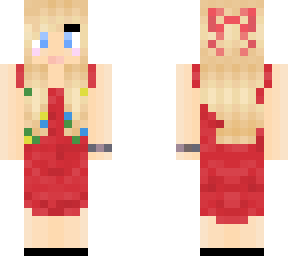red dressed blond