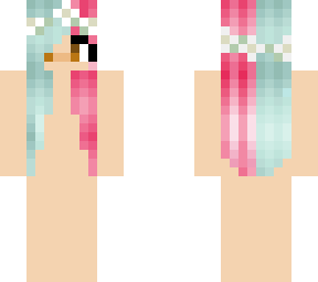 base for split hair with flower crown